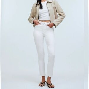 Madewell 10" High-Rise Skinny Jeans in Pure White